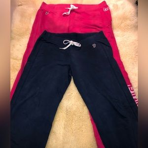 Victoria’s Secret Pink Vintage Lounge Pants. One pair pink and one pair blue.